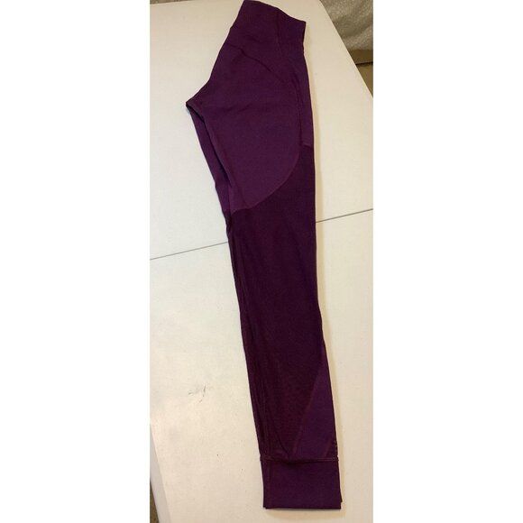 Lululemon Size 6 Dark Purple Mesh Panel Leggings 28" Inseam P30416 Workout Yoga - Picture 6 of 10